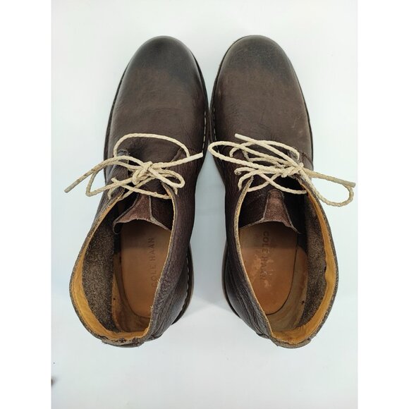 Cole Haan Men\'s Gleen Chukka Brown Leather Boots Size 11M US
